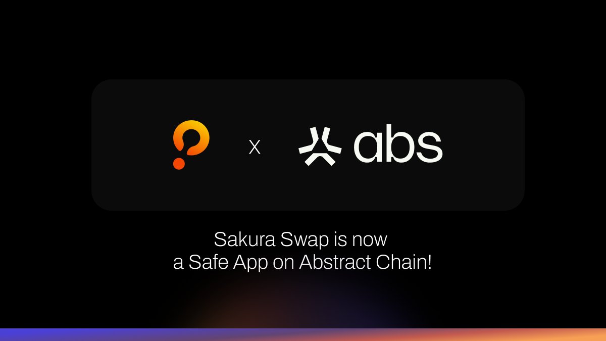 Sakura Swap is now a Safe App on Abstract